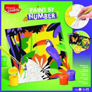 Pintar Por Numeros Jungle Loro/Mariposa