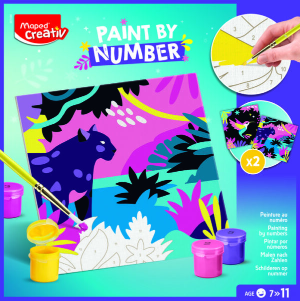 Pintar Por Numeros Jungle Leopardo/Parajo