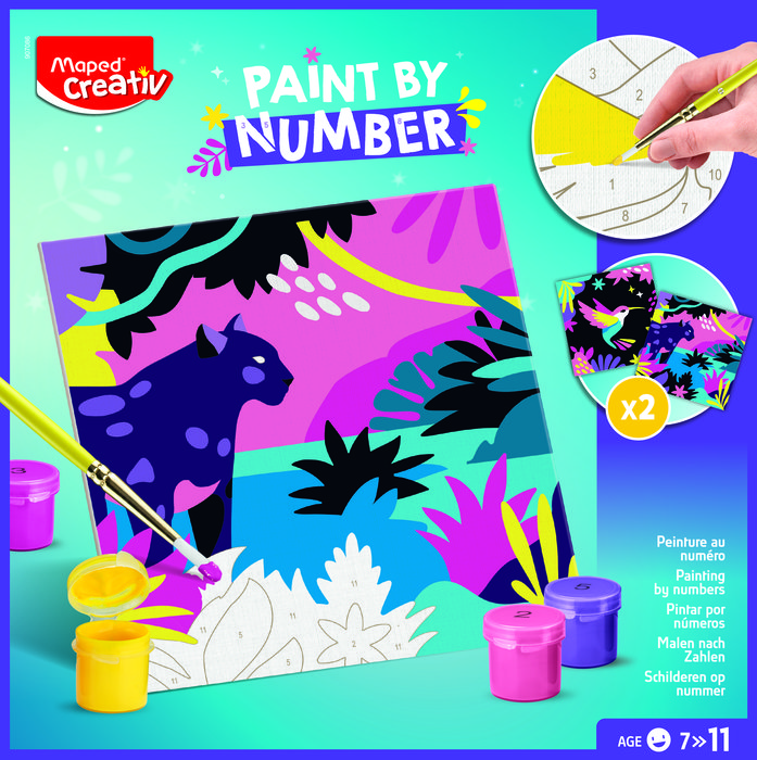 Pintar Por Numeros Jungle Leopardo/Parajo
