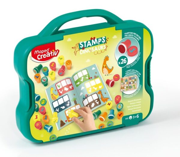 Maletin 26 Sellos Maletin Dinosaurios