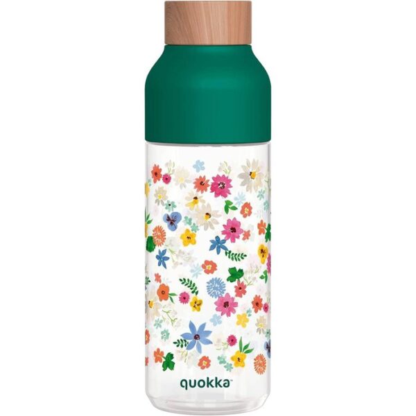 BOTELLA TRITAN 720 ML ICE FLOWER VERDE QUOKKA