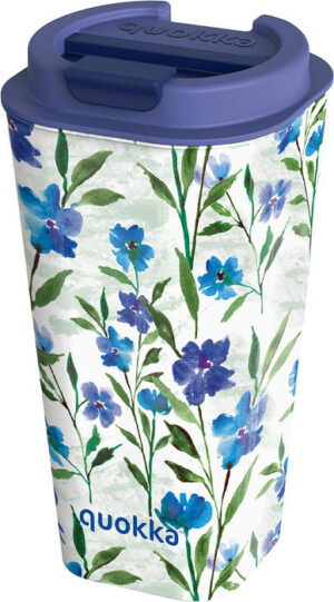VASO DOBLE PARED PP 450 ML DITSY BLOOM AZUL QUOKKA