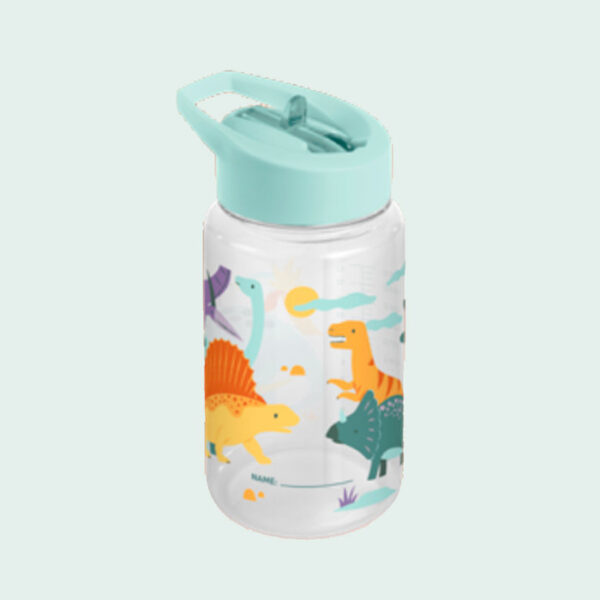 BOTELLA DE TRITAN CON DISEÑO DE DINOSAURIOS