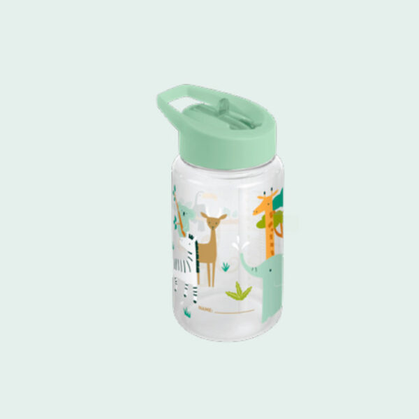 BOTELLA DE TRITAN CON DISEÑO DE LA JUNGLA