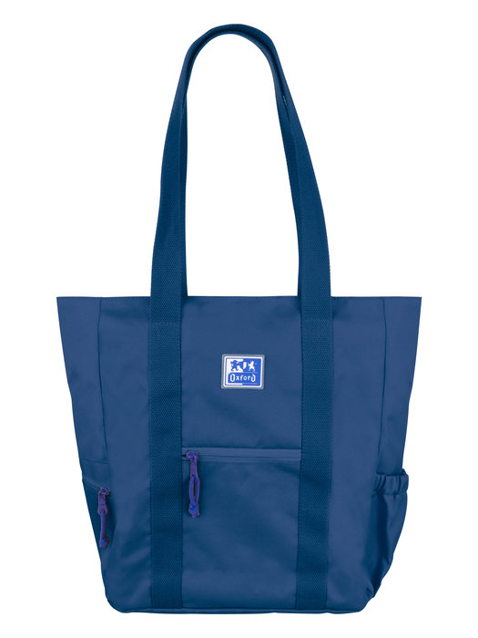 BOLSO TOTE BAG OXFORD B-TRENDY 10 SECCIONES 34X31X12 AZUL M