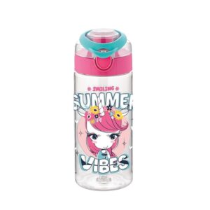 BOTELLA AGUA INFANTIL CON ASA DE 500ML UNICORNIO