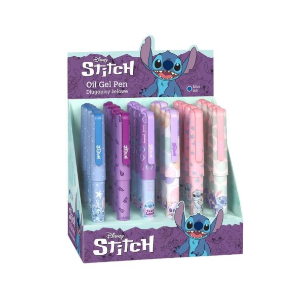 Stitch – Expositor 24 Boligrafos Gel Tinta Azul Stitch - Pas