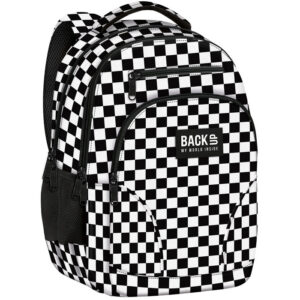 Mochila Doble Escolar Back Up Cuadros Clasica