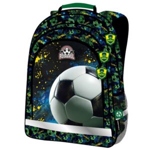 Mochila Infantil 38x28 Doble Football Neon