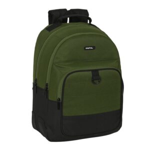 Mochila Doble Con Cantoneras Adapt Carro Safta Dark Forest