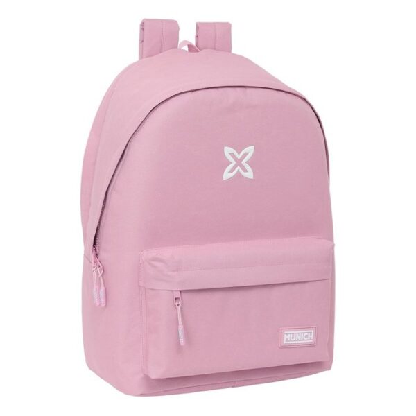 Mochila Doble Portatil 15 6usb Munich Basics Rosa Pastel