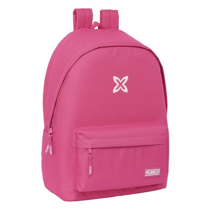 Mochila Doble Portatil 15 6usb Munich Basics Rosa Coral