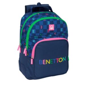 Mochila Doble Con Cantoneras Adapt Carro Benetton Damero