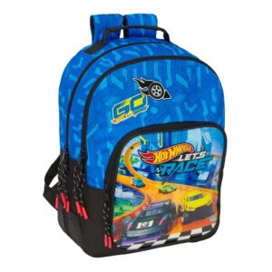 Mochila Doble Con Cantoneras Adapt Carro Hot Wheels Race