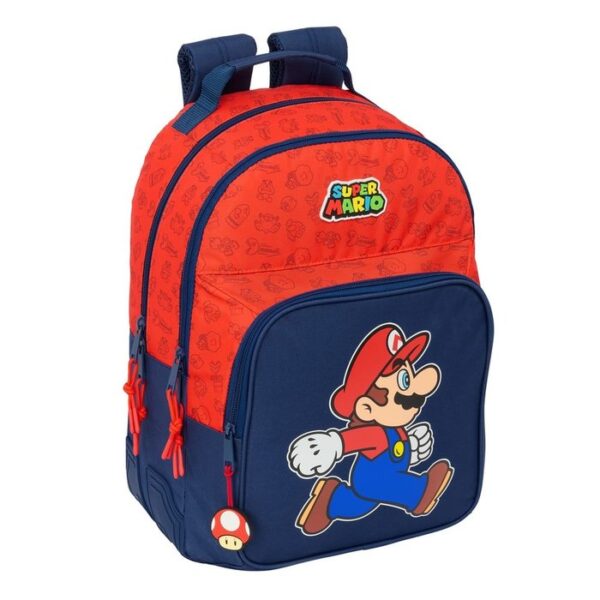 Mochila Doble Con Cantoneras Adapt Carro Super Mario Trick