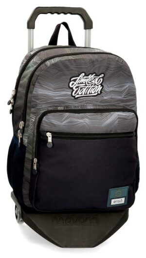 Mochila 44cm Doble Compartimento Con Carro Enso Graffiti