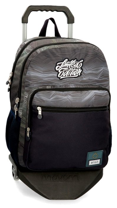 Mochila 44cm Doble Compartimento Con Carro Enso Graffiti
