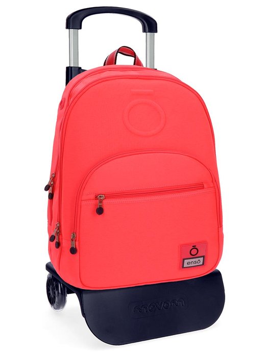 Mochila Doble Compartimento Con Carro Enso Basic Coral