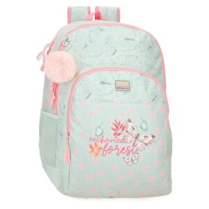Mochila Escolar Doble Movom Enchanted Forest 46cm Adap Carro