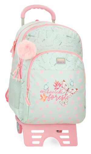Mochila Escolar Doble Movom Enchanted Forest Con Carro 46cm