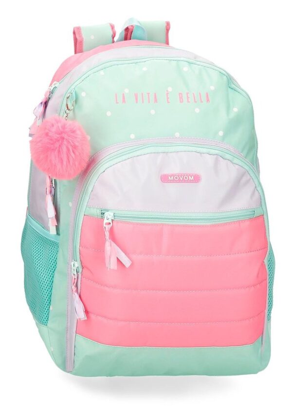 Mochila Escolar Doble Movom La Vita E Bella 46cm