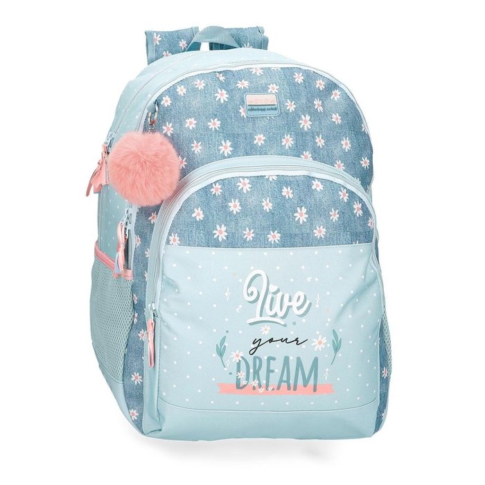 Mochila Escolar Doble Movom Live Your Dreams Adap Carro 46c