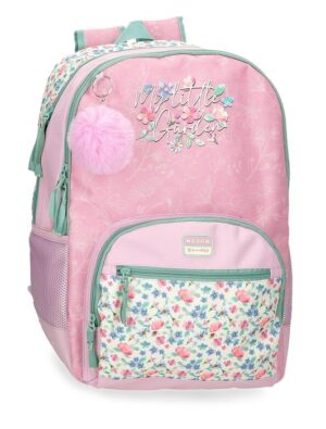 Mochila Escolar Doble Movom My Little Garden Adap Carro 46cm