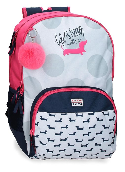 Mochila Escolar Doble Roll Road Teckel 44cm