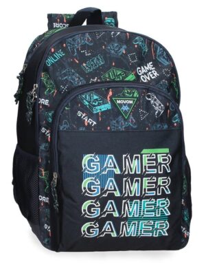 Mochila Escolar Doble Movom Game Over