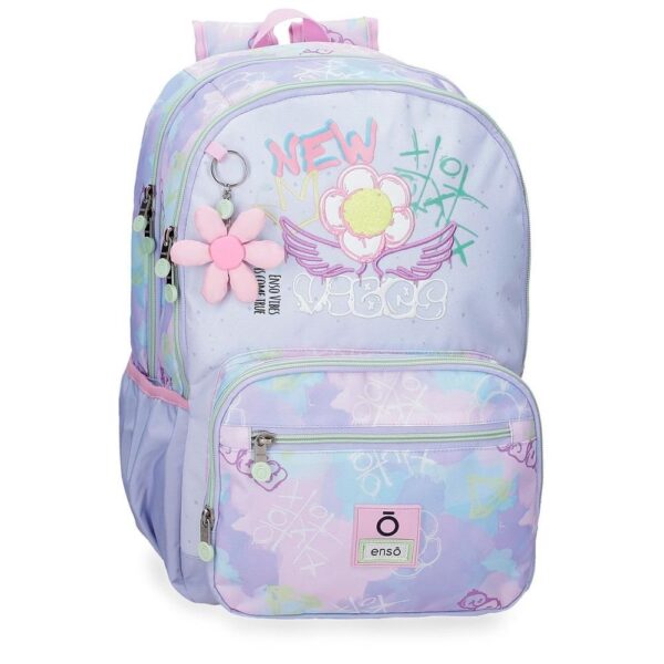 Mochila Enso New Vibes Lila Doble Adapt Carro