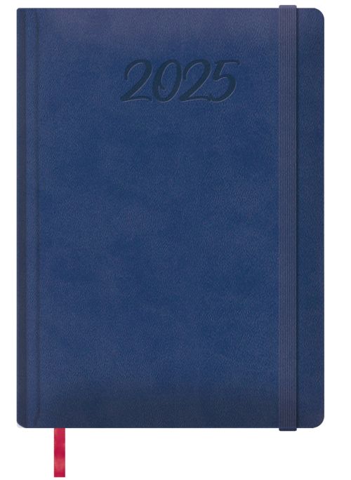 Agenda anual manaos 2026 día página 17x24cm azul