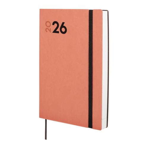 Agenda anual 2026 mara y10 dia pagina 14x20,4cm coral
