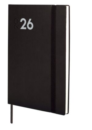Agenda anual 2026 mara y10 dia pagina 14x20,4cm negro