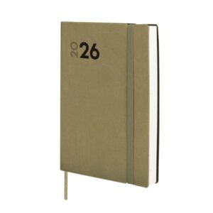 Agenda anual 2026 mara y4 dia pagina 12x17cm verde