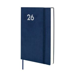 Agenda anual 2026 mara y4 dia pagina 12x17cm azul
