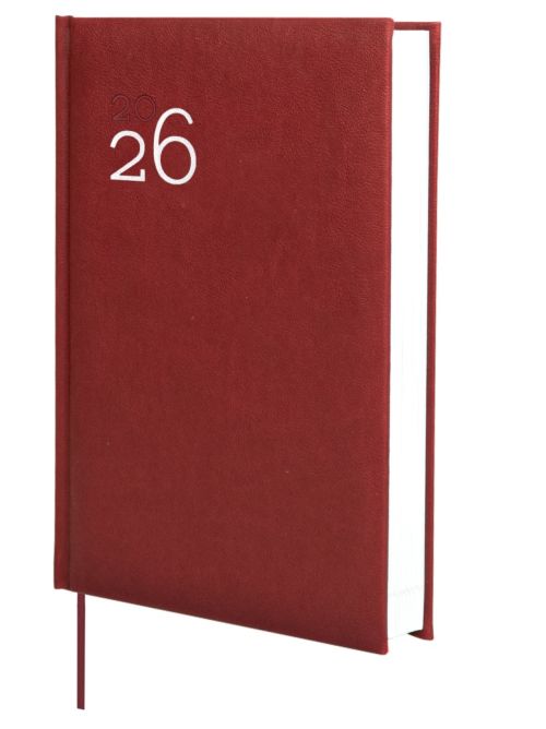 Agenda anual 2026 milano y11 dia pagina 16,5x24cm burdeos