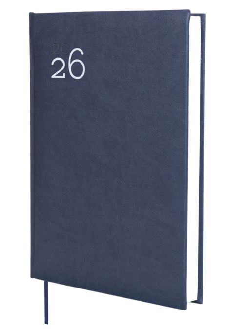 Agenda anual 2026 milano y11 dia pagina 16,5x24cm azul