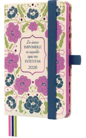 Agenda anual 2026 minimal desing m4 día página 11,8cmx16,8cm imposible