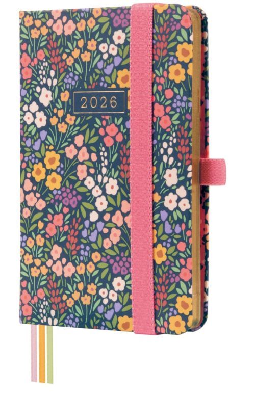 Agenda anual 2026 minimal desing m2 svh 8,2cmx12,7cm flora