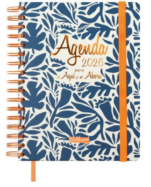 Agenda anual 2026 espiral talkual día página 15,5x21,5cm aquí
