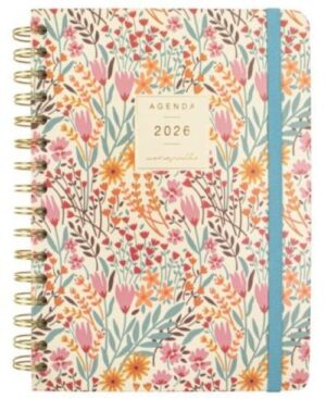 Agenda anual moniqulla 2026 espiral día página e10 15,5x21,2cm espiga