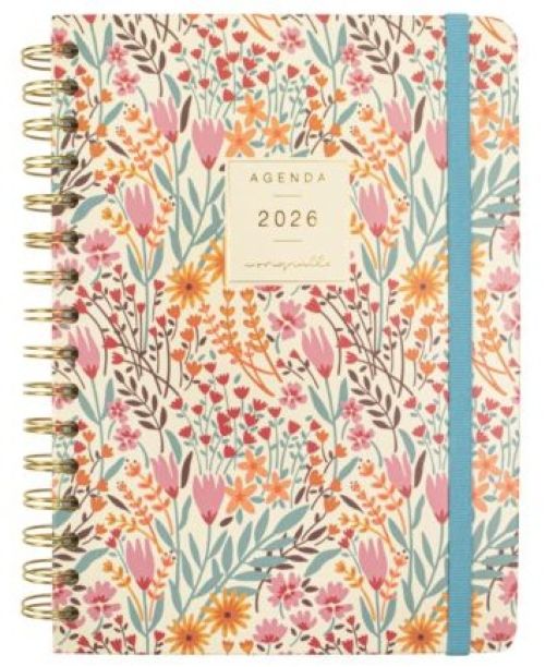 Agenda anual moniqulla 2026 espiral día página e10 15,5x21,2cm espiga