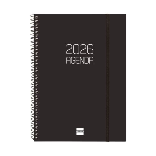 Agenda anual espiral opaque 2026 svh e10 15,5x21,2cm negro