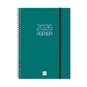 Agenda anual espiral opaque 2026 svh e10 15,5x21,2cm verde