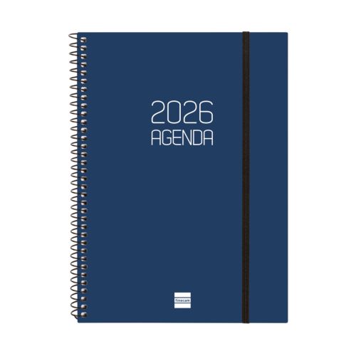Agenda anual espiral opaque 2026 svh e10 15,5x21,2cm azul