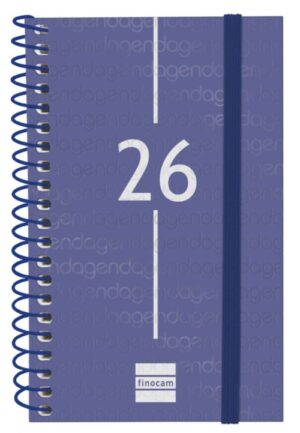 Agenda anual espiral 2026 svh e3 7,9x12,7cm azul