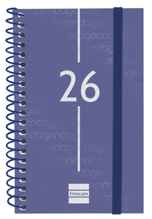 Agenda anual espiral 2026 svh e3 7,9x12,7cm azul