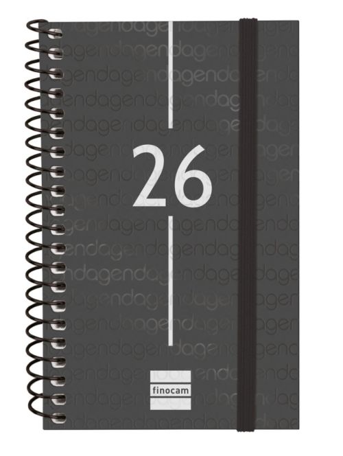 Agenda anual espiral 2026 svh e10 15,5x21,2cm negro