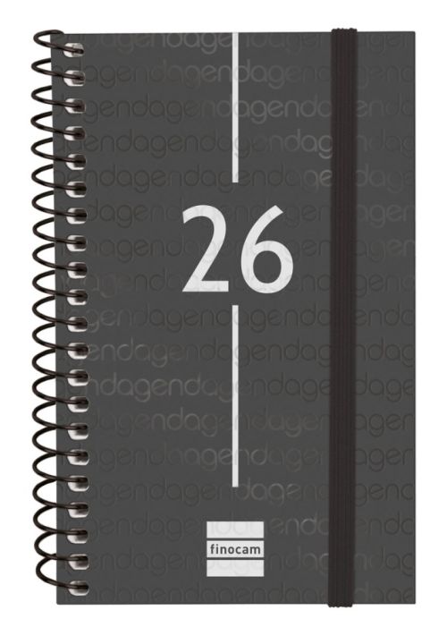 Agenda anual espiral 2026 svh e3 7,9x12,7cm negro
