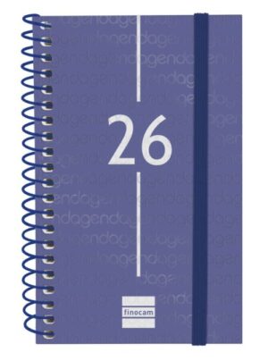 Agenda anual espiral 2026 svh e3 7,9x12,7cm azul